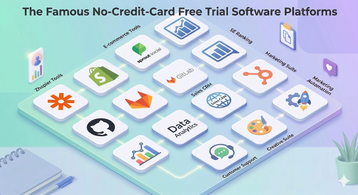 Top 10 web tools offering free trials with no credit card required in 2026